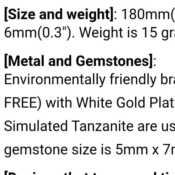 18KWGP Tanzanite tennis bracelet - Picture 8 of 8